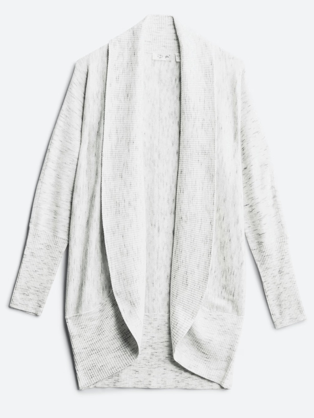 Cozy Open-Front Shawl Cardigan - White